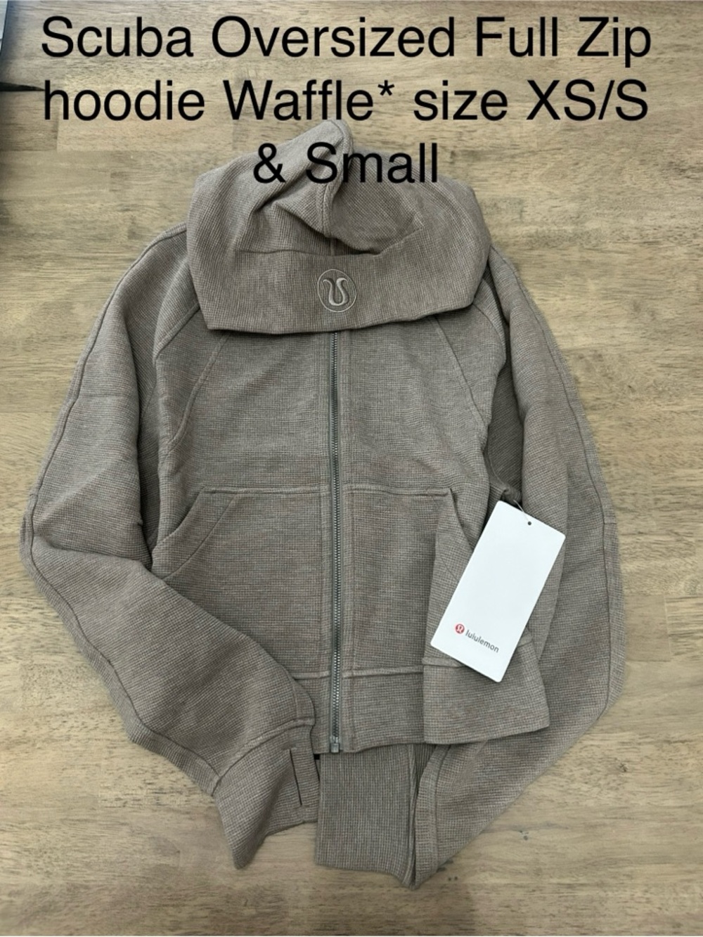 Lululemon Scuba Oversized Full zip Hoodie Waffle